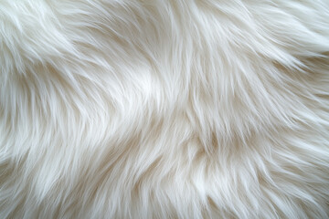Beautiful White Fur. Background texture.