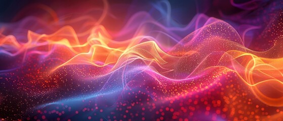 Fototapeta premium Vibrant Waves of Colorful Light and Motion