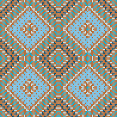 Fototapeta premium Zigzag Ethnic Pattern Philippinesfolk Embroidery, Aztec Geometric Ornament Print. Design for Carpet, Wallpaper, Clothing, Wrapping, Fabric