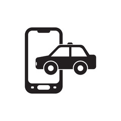 online taxi ordering service a driver vector illustration