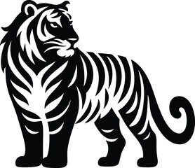 tiger cartoon isolated on white