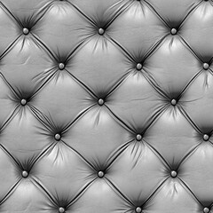 Fototapeta premium Elegant Gray Tufted Leather Texture for Upscale Interior Design Projects and Backgrounds
