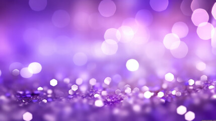 Blur bookeh silver lights or flashes on a violet color background