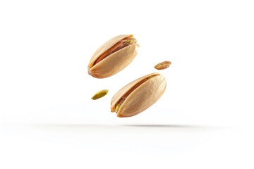 Pistachios falling from tree
