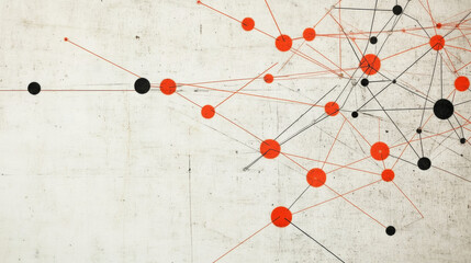 A minimalist mind map with simple lines and nodes, set against a plain background, focusing on the connections between ideas