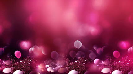 Blur bookeh silver lights or flashes on a dark pink color background