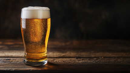 Refreshing Delight: Beer in a Glass with Room for Your Thoughts