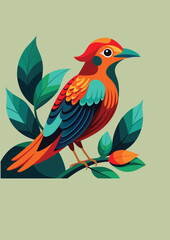 Obraz premium Cartoony bird illustration 