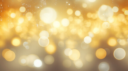 Obraz premium Blur bookeh silver lights or flashes on a light yellow color background