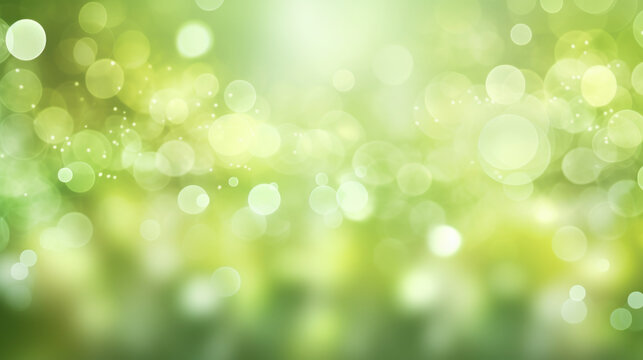 Blur bookeh silver lights or flashes on a light lime color background