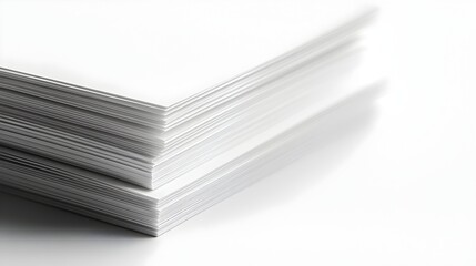 Elegant Stack of Crisp White Paper Representing Simplicity and Fresh Beginnings