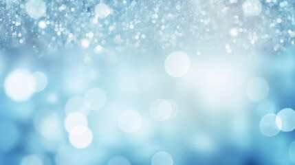 Obraz premium Blur bookeh silver lights or flashes on a light blue color background