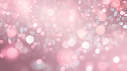 Blur bookeh silver lights or flashes on a light pink color background
