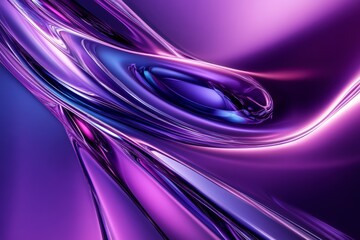 Glass 3D object with abstract background, colorful