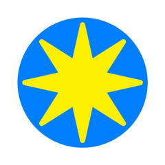 star circle icon. Vector illustration