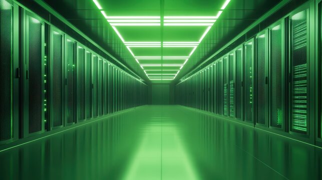 The Futuristic Green Server Room