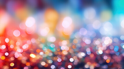 Naklejka premium Blur bookeh silver lights or flashes on a colorful color background