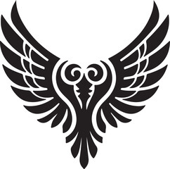 wings icon silhouette vector art illustration