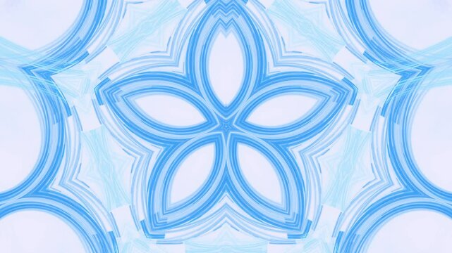bl&uuml;tenf&ouml;rmige pastellfarbende symmetrische Form, Mandala, Blume, Muster, blau
