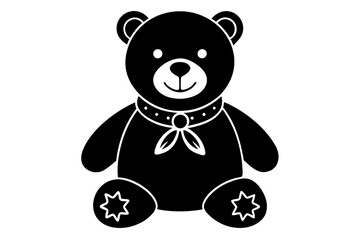 Illustration of Vector art Christmas teddy bear style and high quality Color on white background