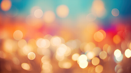 Obraz premium Blur bookeh colorful lights or flashes on a tan color background