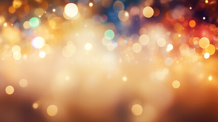 Obraz premium Blur bookeh colorful lights or flashes on a beige color background