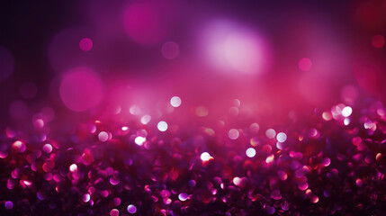 Blur bookeh colorful lights or flashes on a dark magenta color background