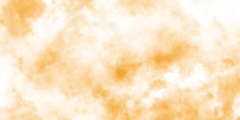 Abstract modern Hand Painted Orange and white  watercoloe Background, Natural pattern antique design art work and wallpaper. Smeared ink effect bright orange and yellow color shades watercolor.