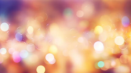 Fototapeta premium Blur bookeh colorful lights or flashes on a light brown color background
