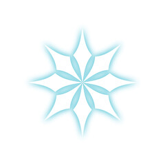 Radial angled bursting arrows hexagon icon.