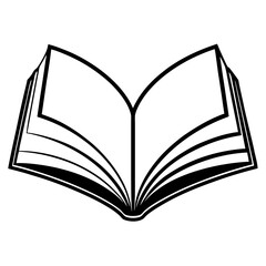  Pages Book Silhouette Icon - Transparent Background Clip art for graphic design 