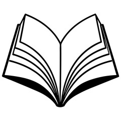  Pages Book Silhouette Icon - Transparent Background Clip art for graphic design 