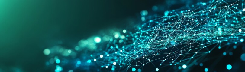 Modern abstract plexus background. Flowing particles.