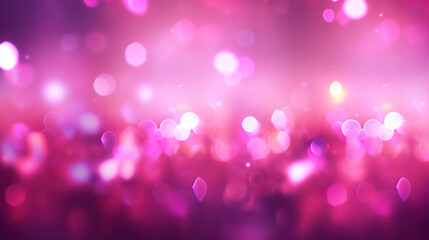 Blur bookeh colorful lights or flashes on a vivid pink color background
