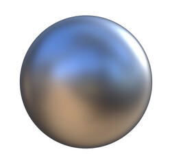 Silver sphere 3d on png transparent background.