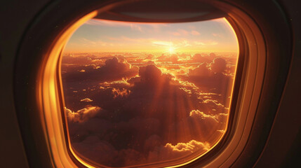 A stunning view of the earth as seen from an airplane window at night