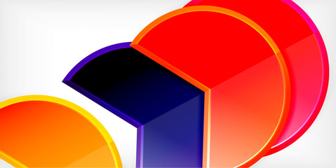 Trendy round shapes with triangular angle design element. Vector Illustration For Wallpaper, Banner, Background, Card, Book Illustration, landing page