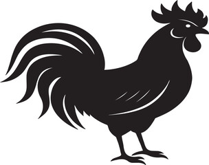 rooster. blsck silhouette