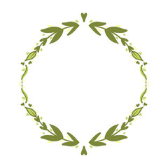 cute frame wearth flower