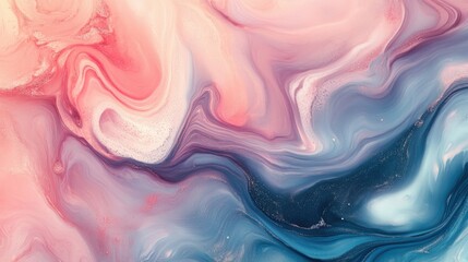 Obraz premium Abstract fluid pattern with marbled textures and soft, flowing colors, perfect for a serene background.