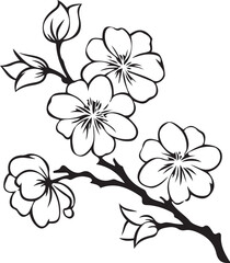 Abstract creative floral collection, minimalist flowery art for print, tattoo. Vector illustration