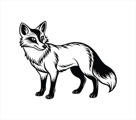 Fox Head logo vector illustration. head fox logo template