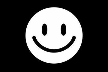 Fototapeta premium Smily face symbol icon cartoon white line.