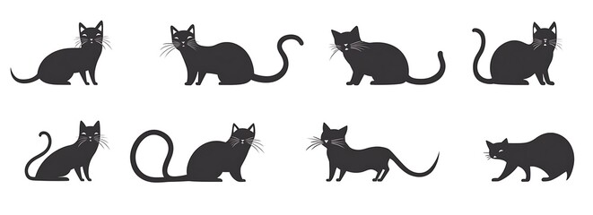 Fototapeta premium Silhouette Cats and Rats Wall Art