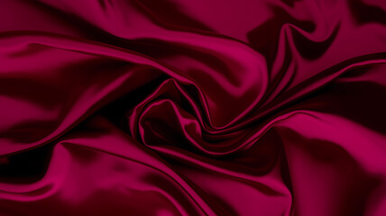 Obraz premium Abstract Red Silk Fabric Background Texture for Luxury and Elegant Designs. 
