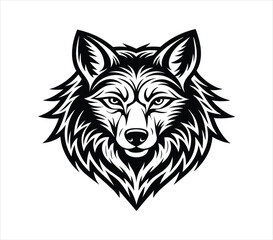 Fox Head logo vector illustration. head fox logo template