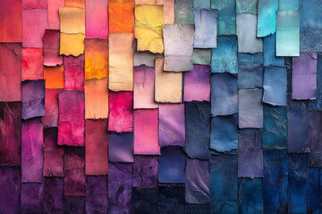 Colored brushstrokes with paints.