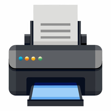 black printer printing paper clip art preview