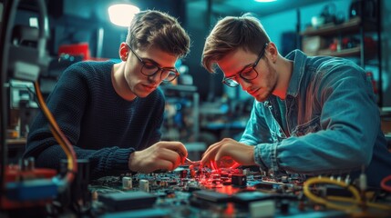 The Young Engineers Working Together