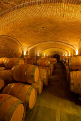 Wine cellar in Canale, Piedmont, Italy